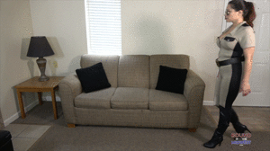 xsiteability.com - Officier Vivian Ireene Pierce Bound Town PD USA Highway Patrol Chair Tied thumbnail